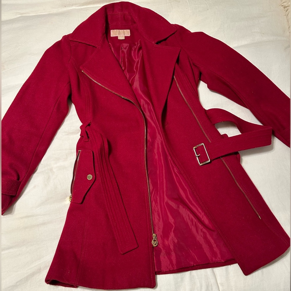Michael Kors Winter Dress Coat in red